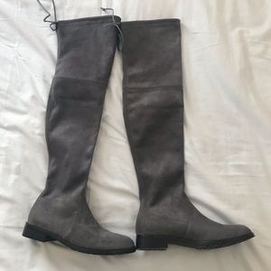 Steward Weismann Grey suede over the knee boots size 37